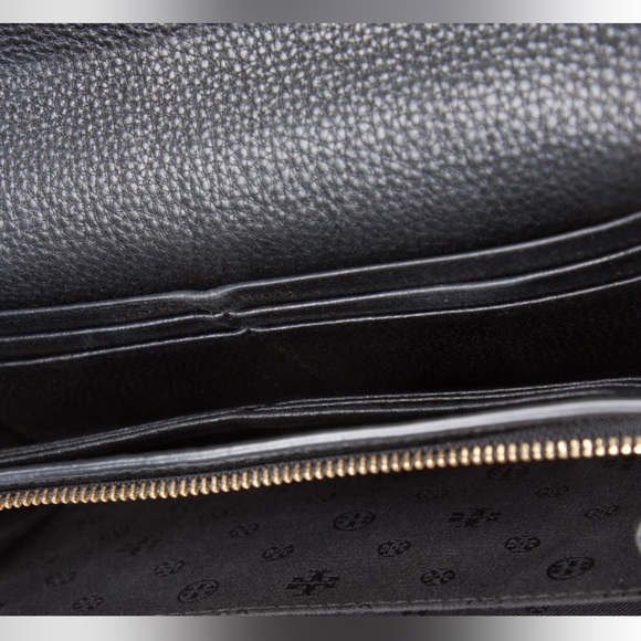 Tory Burch Black Leather Continental Wallet - Picture 2 of 3